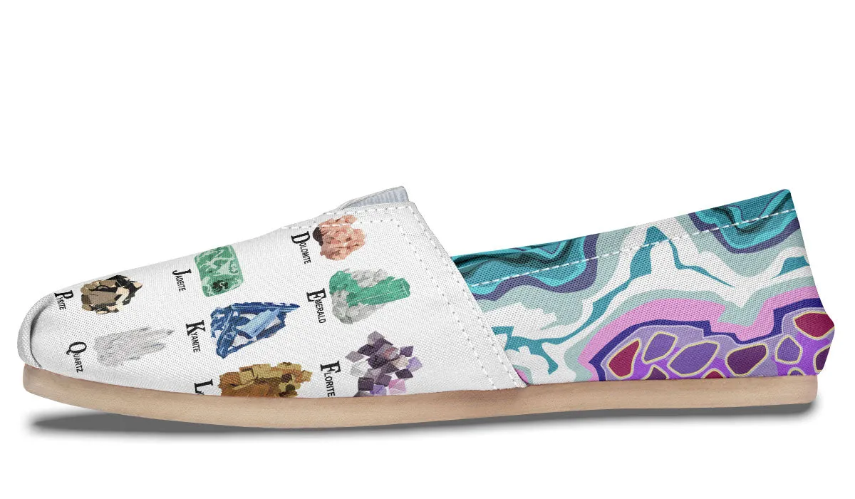 Geology Alphabet Casual Shoes