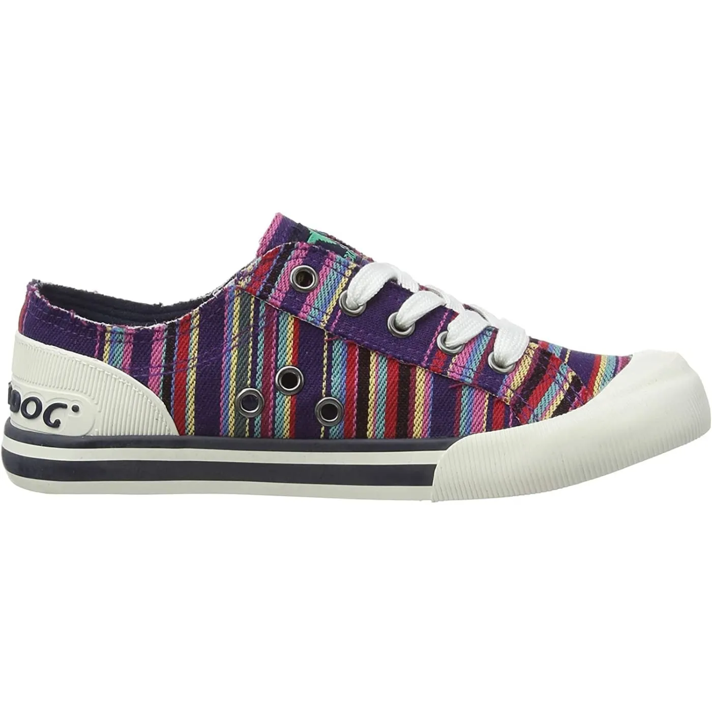Rocket Dog Jazzin Aloe Navy Multi Womens Canvas Trainers