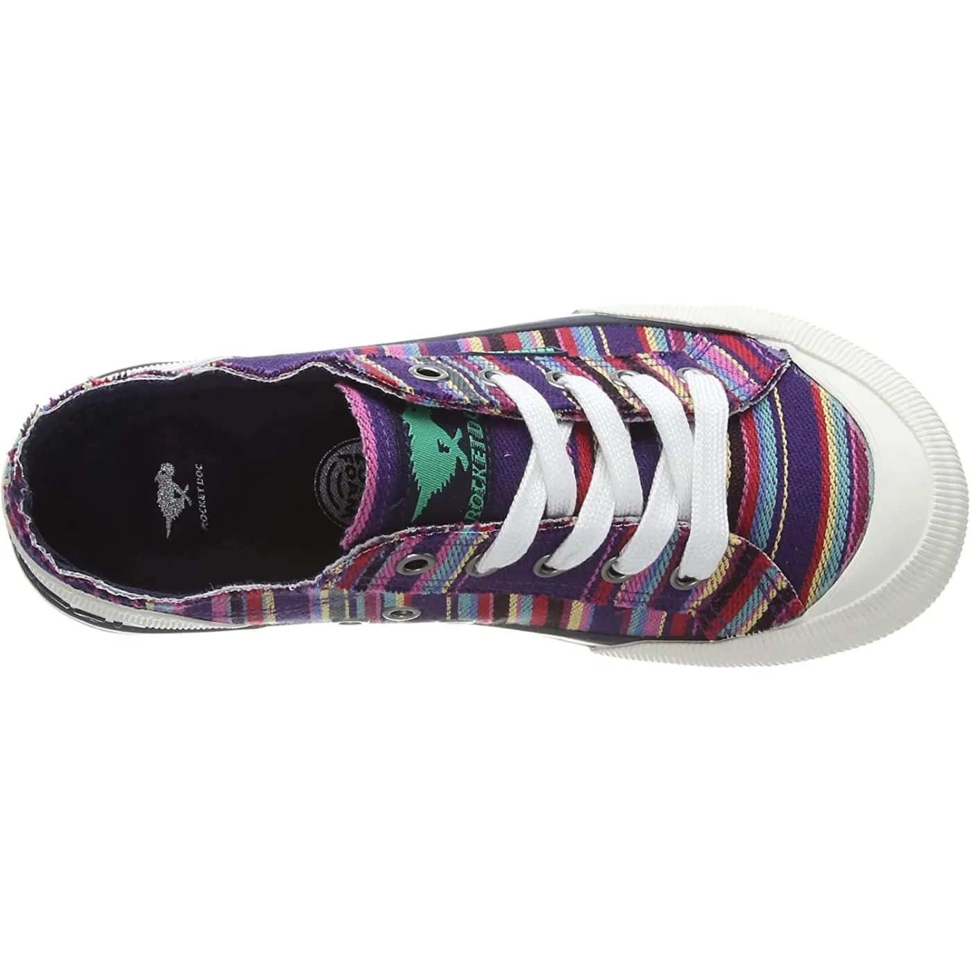 Rocket Dog Jazzin Aloe Navy Multi Womens Canvas Trainers
