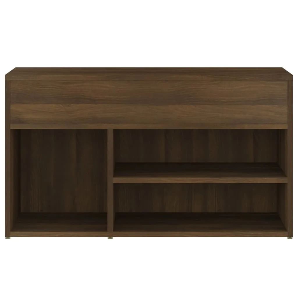 vidaXL Shoe Bench Brown Oak 80x30x45 cm Engineered Wood