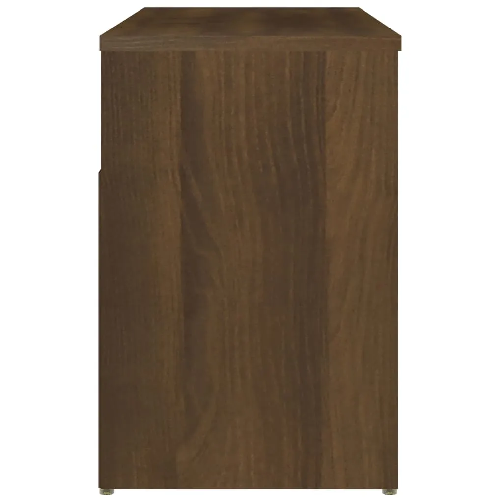 vidaXL Shoe Bench Brown Oak 80x30x45 cm Engineered Wood